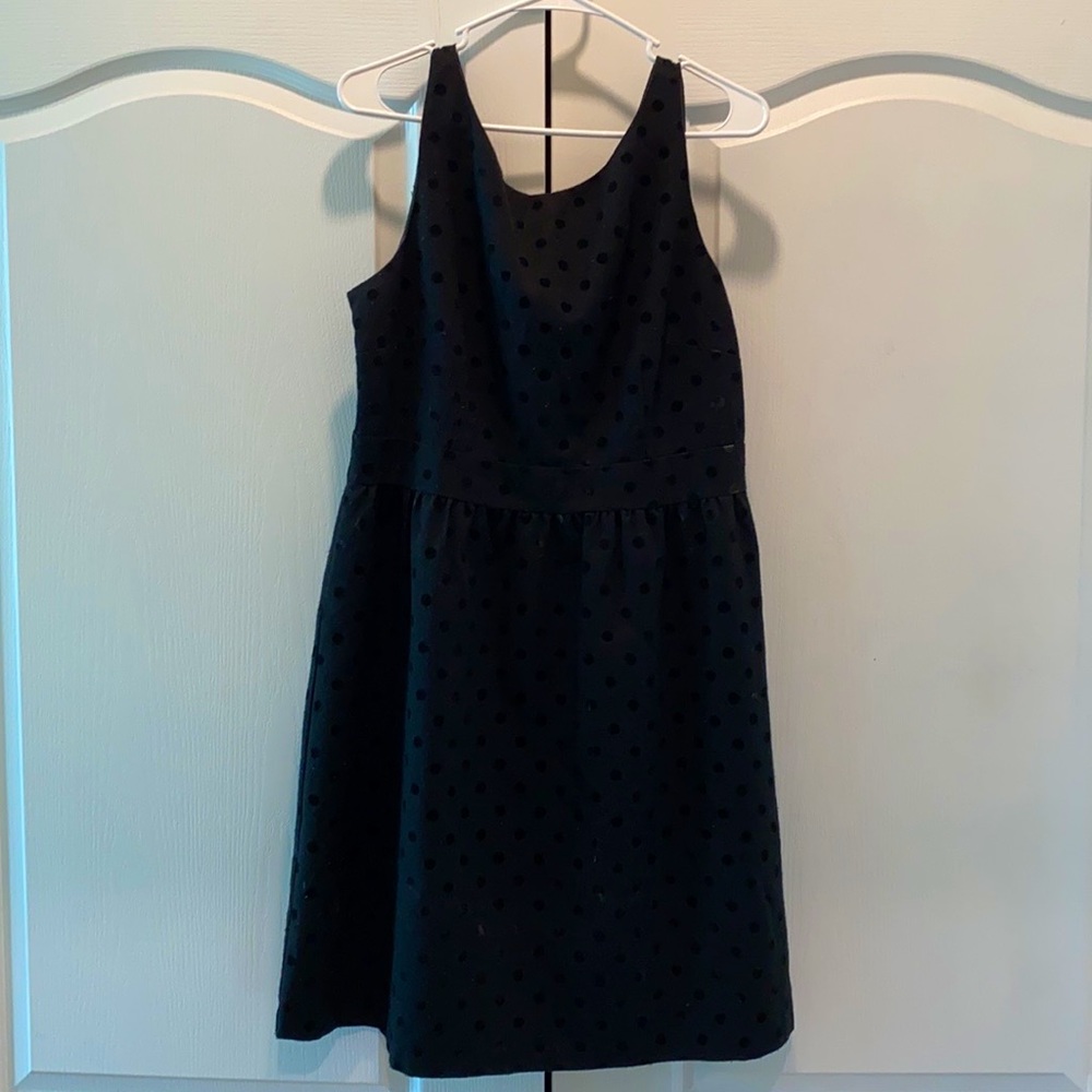 Black polka dots dress